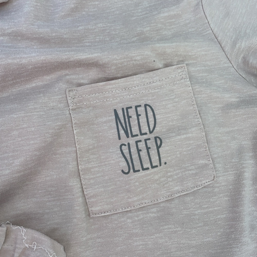 Rae Dunn Pajama Set Sz XL HEATHER PINK Short Sleeve Top Shorts Sleep Lounge - Picture 2 of 9